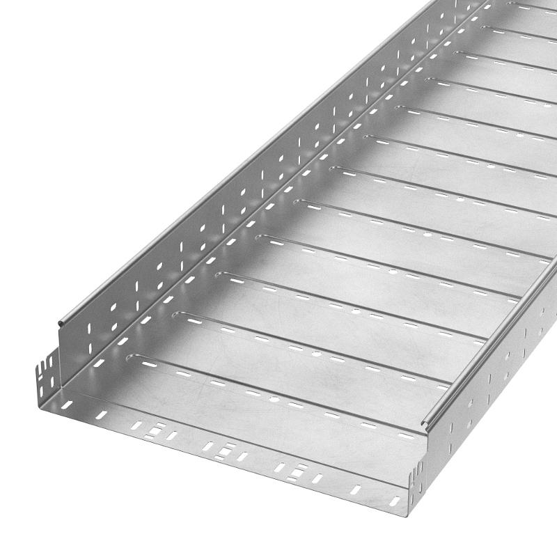 Лоток перфорированный Профи INOX (AISI 304) 500х100x3000 (1,0 мм) (6 м/уп)