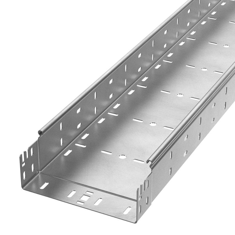 Лоток перфорированный Профи INOX (AISI 304) 200х80x3000 (2,0 мм) (6 м/уп)