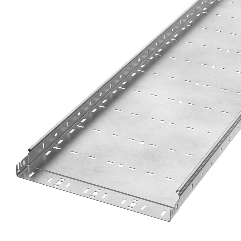 Лоток перфорированный Профи INOX (AISI 304) 400х50x6000 (2,0 мм) (12 м/уп)