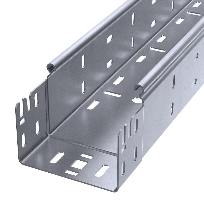 Лоток перфорированный Профи INOX (AISI 316) 100х80x3000 (1,0 мм) (6 м/уп)