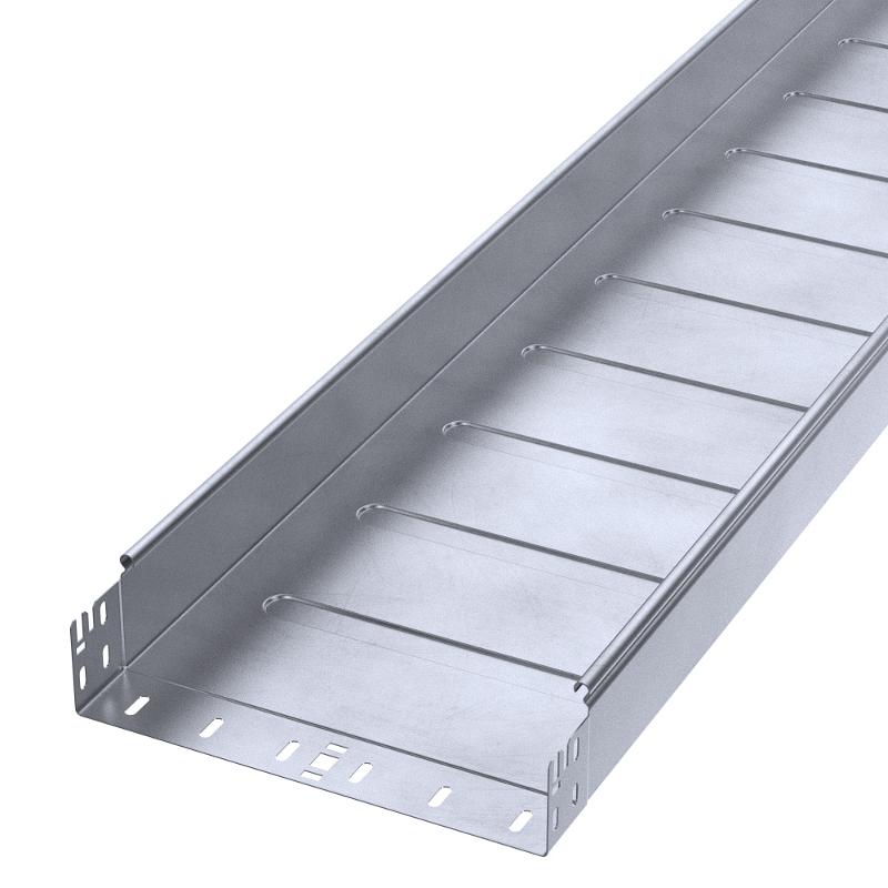 Лоток неперфорированный Профи INOX (AISI 316) 300х80x6000 (1,0 мм) (12 м/уп)
