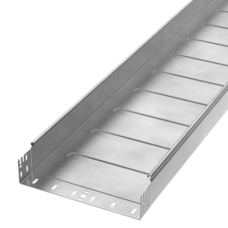 Лоток неперфорированный Профи INOX (AISI 304) 300х80x3000 (1,2 мм) (6 м/уп)