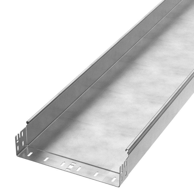Лоток неперфорированный Профи INOX (AISI 304) 300х80x6000 (2,0 мм) (12 м/уп)