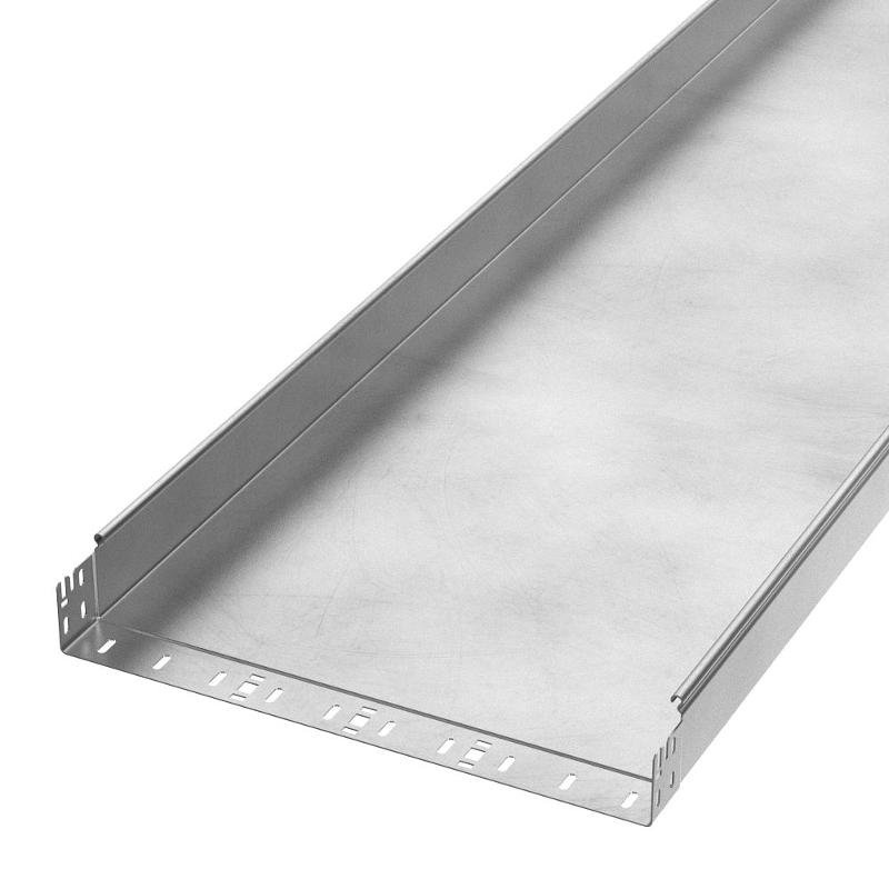 Лоток неперфорированный Профи INOX (AISI 304) 500х80x6000 (2,0 мм) (12 м/уп)