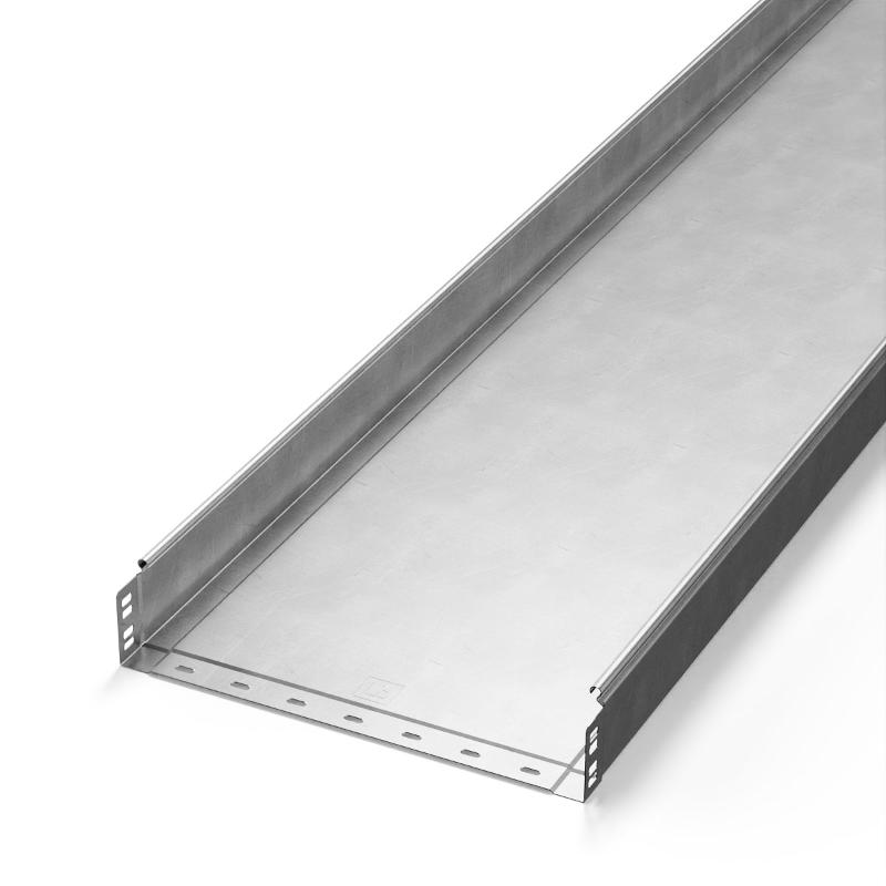 Лоток неперфорированный Стандарт INOX (AISI 304) 400х80х3000 (1,0 мм) (3 м/уп)