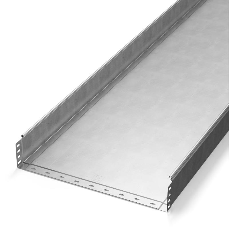 Лоток неперфорированный Стандарт INOX (AISI 304) 500х100х3000 (1,0 мм) (3 м/уп)
