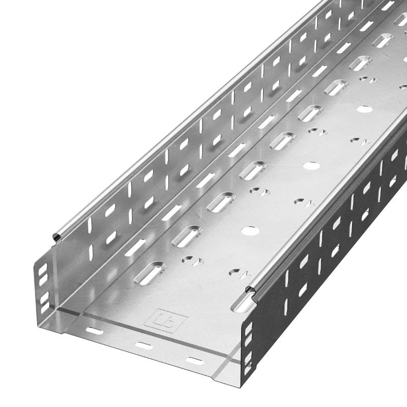 Лоток перфорированный Стандарт INOX (AISI 304) 200х80х3000 (0,8 мм) (3 м/уп)