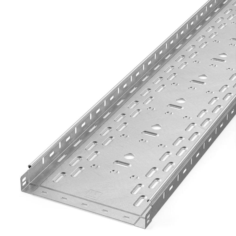 Лоток перфорированный Стандарт INOX (AISI 304) 300х50х3000 (0,8 мм) (3 м/уп)