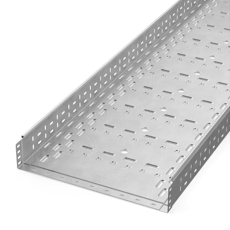 Лоток перфорированный Стандарт INOX (AISI 304) 500х100х3000 (1,0 мм) (3 м/уп)