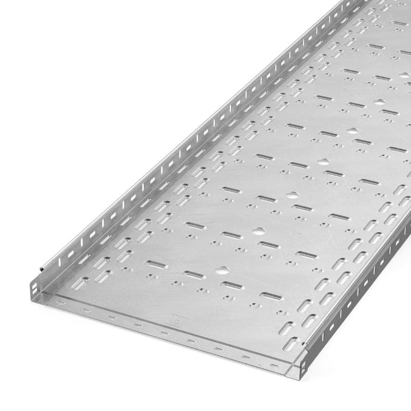 Лоток перфорированный Стандарт INOX (AISI 304) 500х50х3000 (1,0 мм) (3 м/уп)