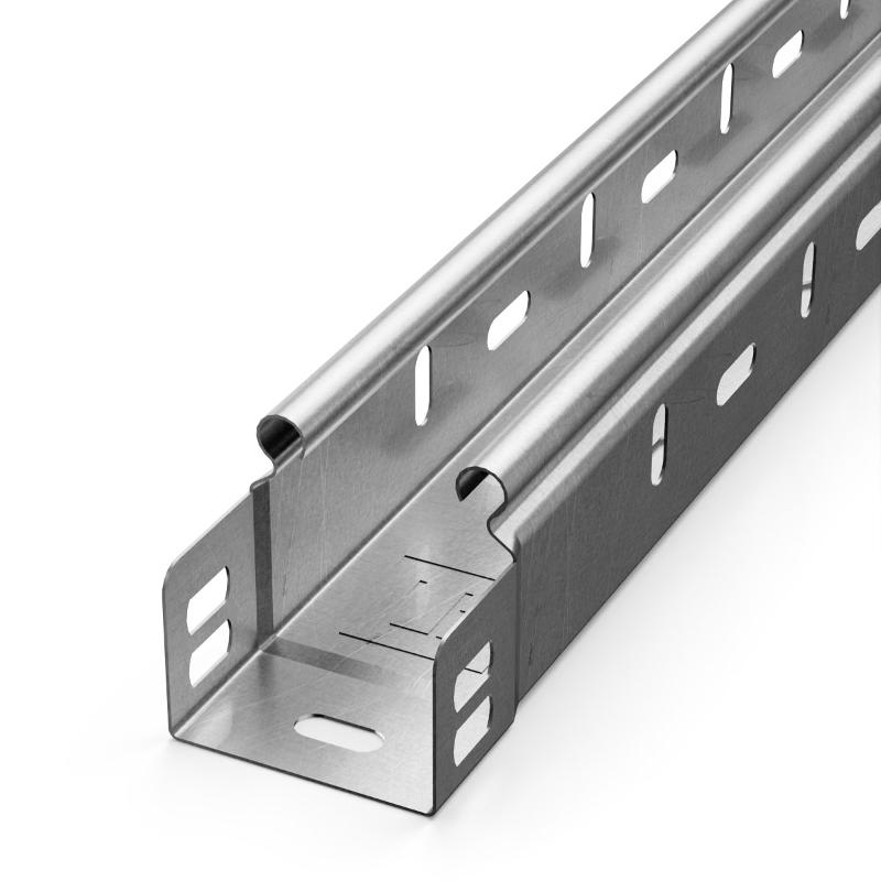 Лоток перфорированный Стандарт INOX (AISI 304) 50х50х3000 (0,8 мм) (3 м/уп)