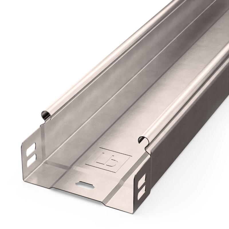 Лоток неперфорированный Стандарт INOX (AISI 409) 100х50х3000 (0,7 мм) (24 м/уп)
