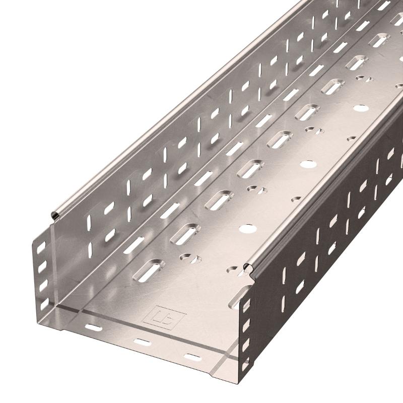 Лоток перфорированный Стандарт INOX (AISI 409) 200х100х3000 (0,8 мм) (6 м/уп)