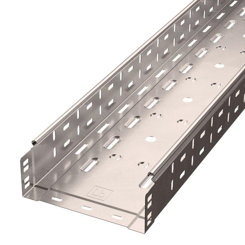 Лоток перфорированный Стандарт INOX (AISI 409) 200х80х3000 (0,8 мм) (6 м/уп)