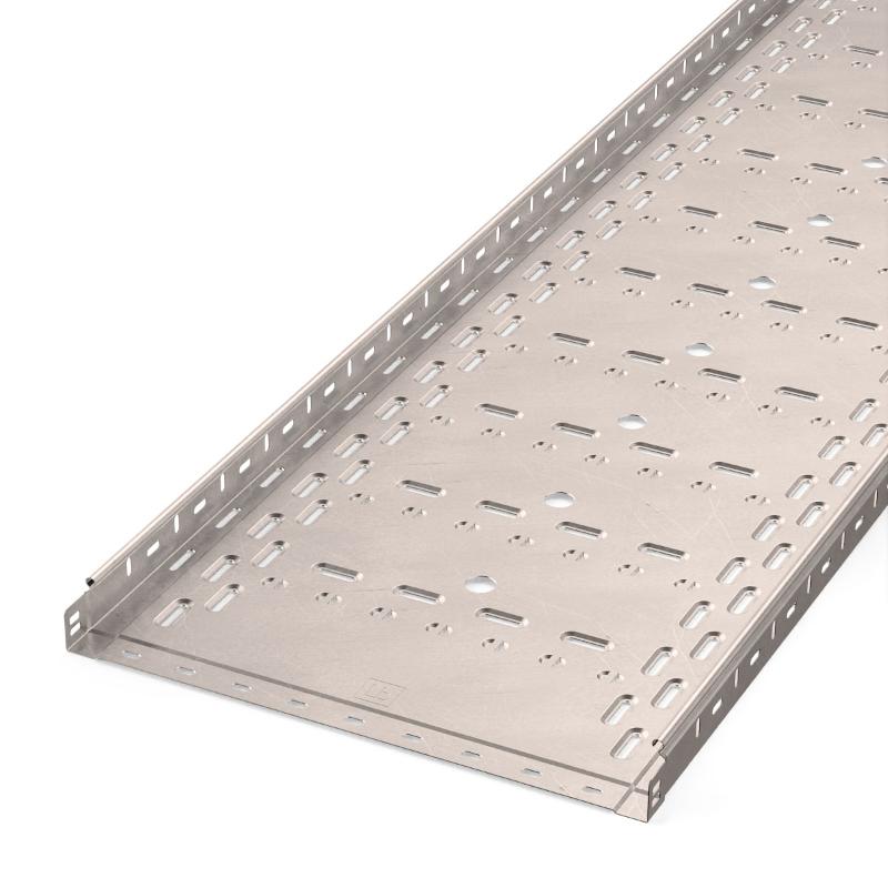 Лоток перфорированный Стандарт INOX (AISI 409) 500х50х3000 (1,0 мм) (6 м/уп)