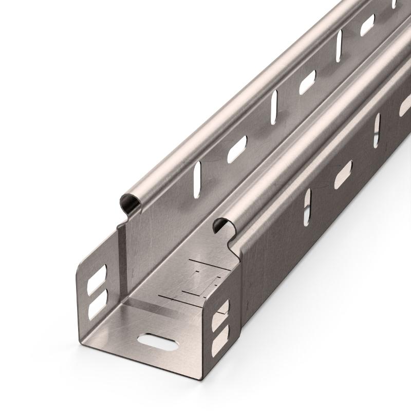 Лоток перфорированный Стандарт INOX (AISI 409) 50х50х3000 (0,7 мм) (36 м/уп)