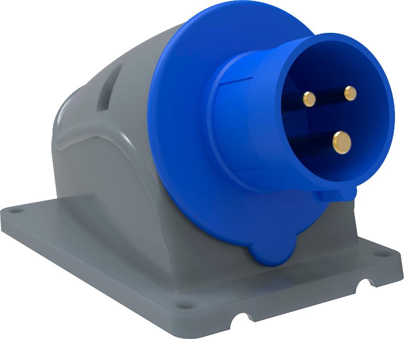 Вилка стационарная ССИ-513 16А-6ч/200-250В 2Р+РЕ IP44 MAGNUM