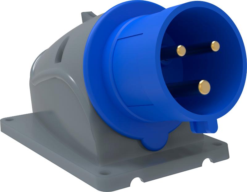 Вилка стационарная ССИ-523 32А-6ч/200-250В 2Р+РЕ IP44 MAGNUM
