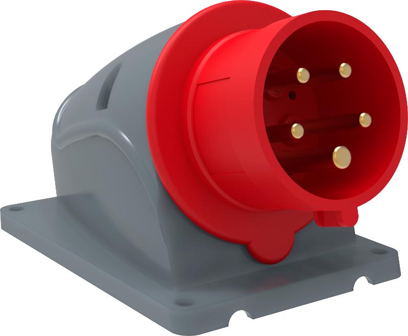 Вилка стационарная ССИ-515 16А-6ч/200/346-240/415В 3Р+РЕ+N IP44 MAGNUM