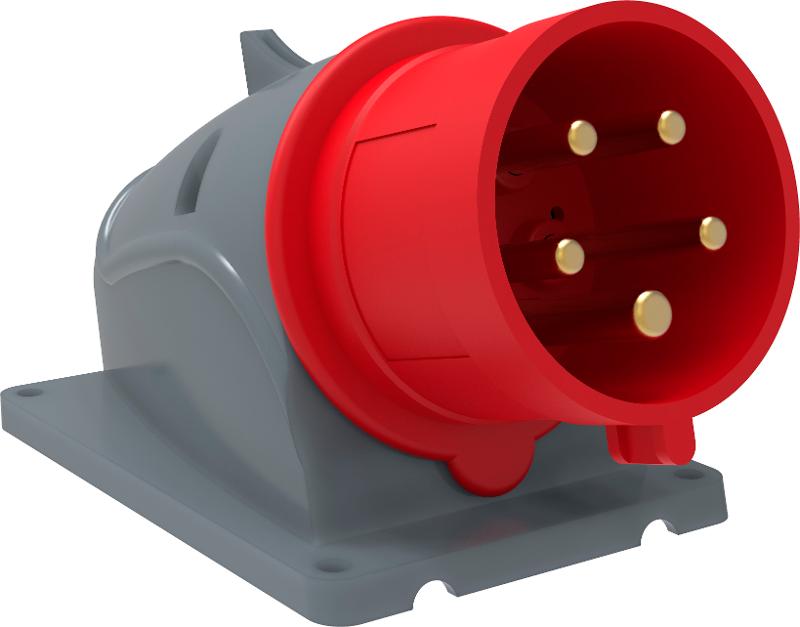 Вилка стационарная ССИ-525 32А-6ч/200/346-240/415В 3Р+РЕ+N IP44 MAGNUM