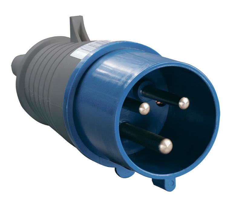 Вилка 023 2Р+РЕ 32А 220В IP44