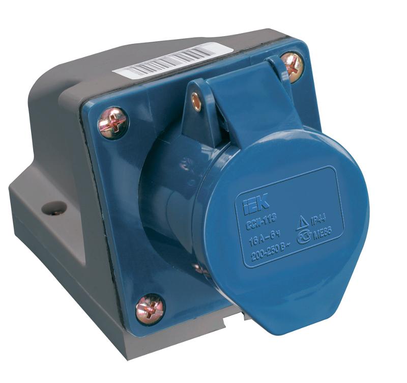 Розетка 123 стационарная 2Р+РЕ 32А 220В IP44