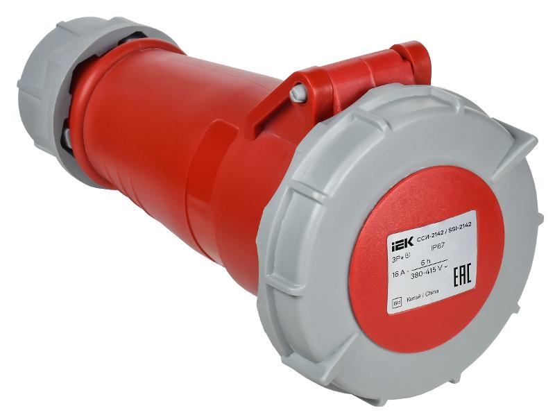 Розетка переносная ССИ-2142 16А-6ч 380В 3P+PE IP67
