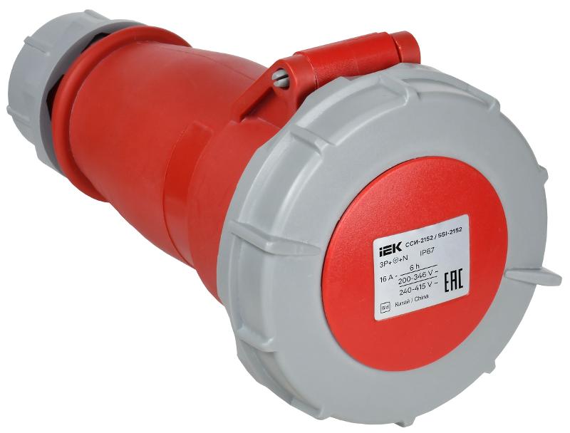 Розетка переносная ССИ-2152 16А-6ч 380В 3P+PE+N IP67