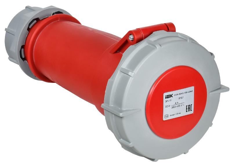Розетка переносная ССИ-2242 32А-6ч 380В 3P+PE IP67