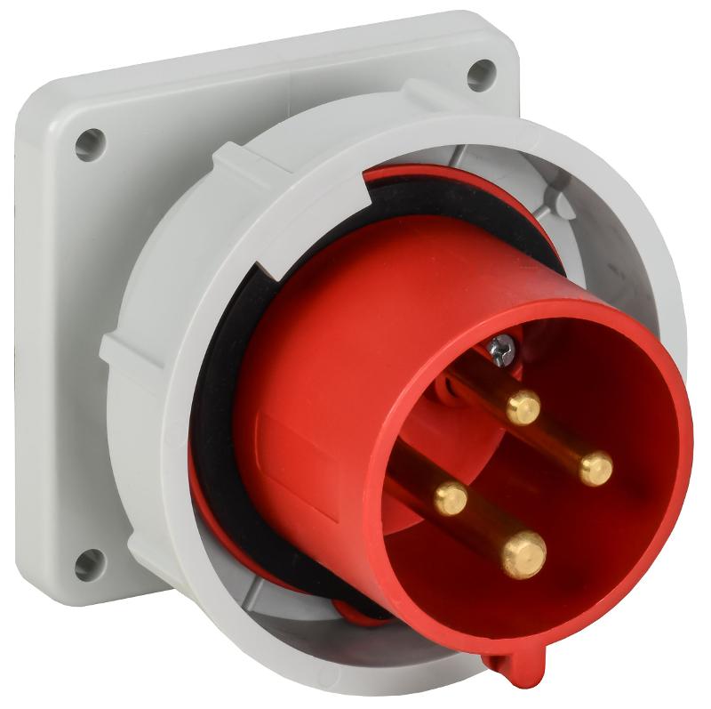 Вилка встраиваемая ССИ-3242 32А-6ч 380В 3P+PE IP67