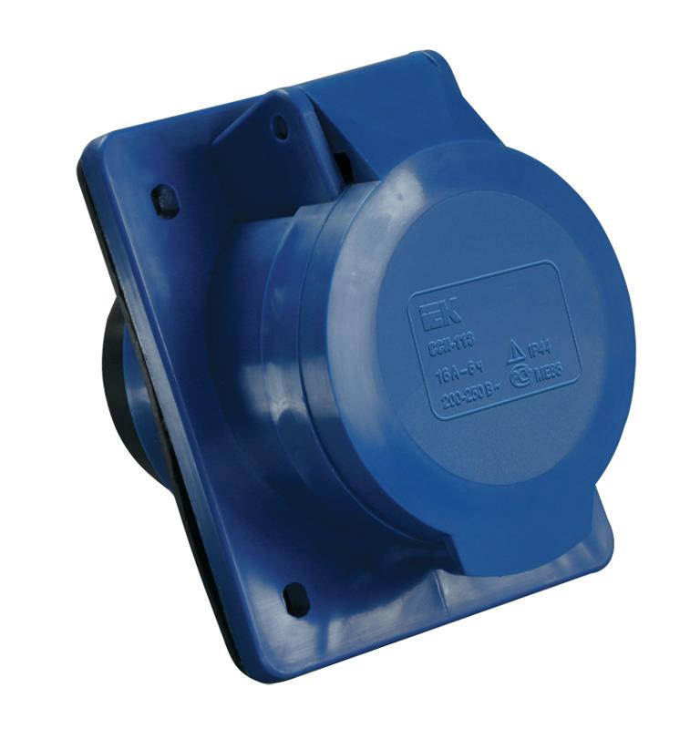 Розетка встраиваемая ССИ-423 32А-6ч 220В 2P+PE IP44