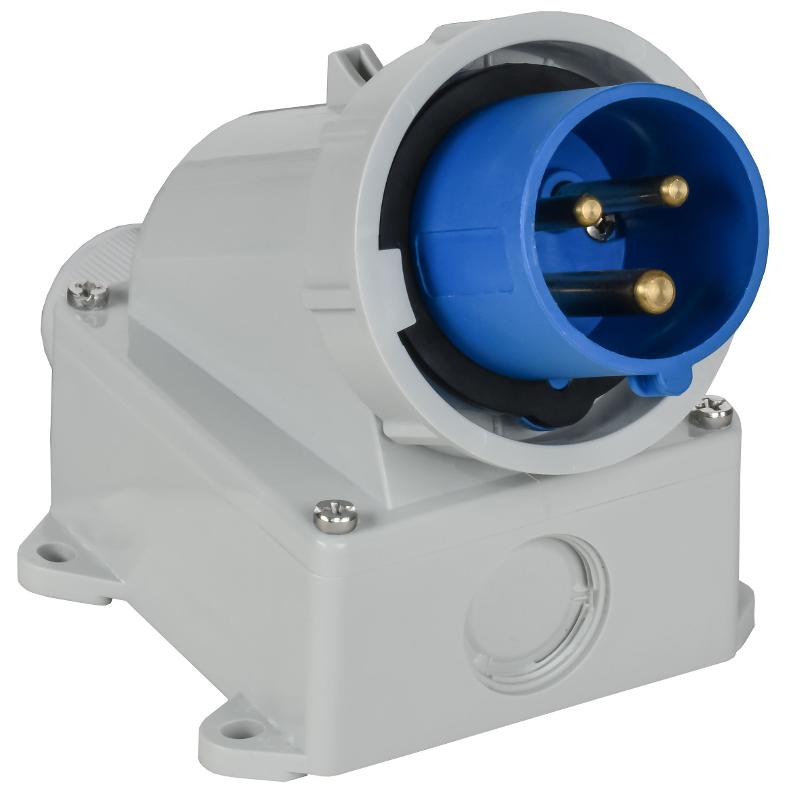 Вилка стационарная ССИ-5132 16А-6ч 220В 2P+PE IP67