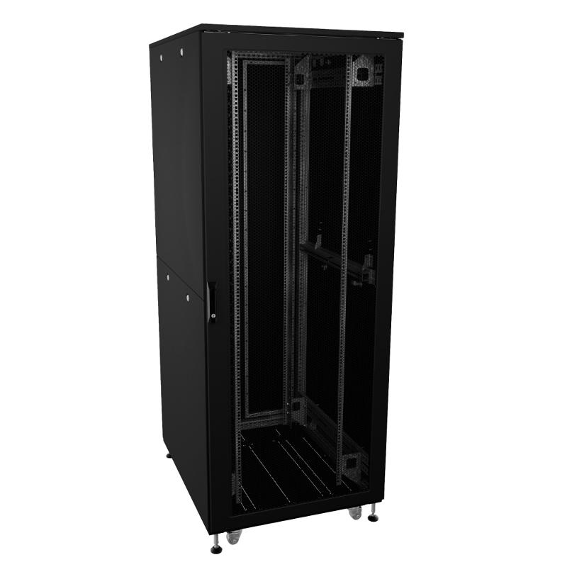 Шкаф напольн. разобр. 19'' IT-CQE-N 42U 600x1000мм, крыша с вырубк., дверь перф. и двойн. перф., двойн. бок. панели, RAL9005