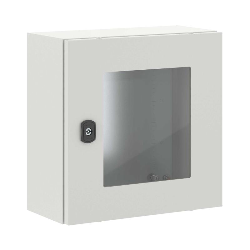 Корпус навесной STE с М/П с прозрачной дверью ВхШхГ 400x400x200 мм