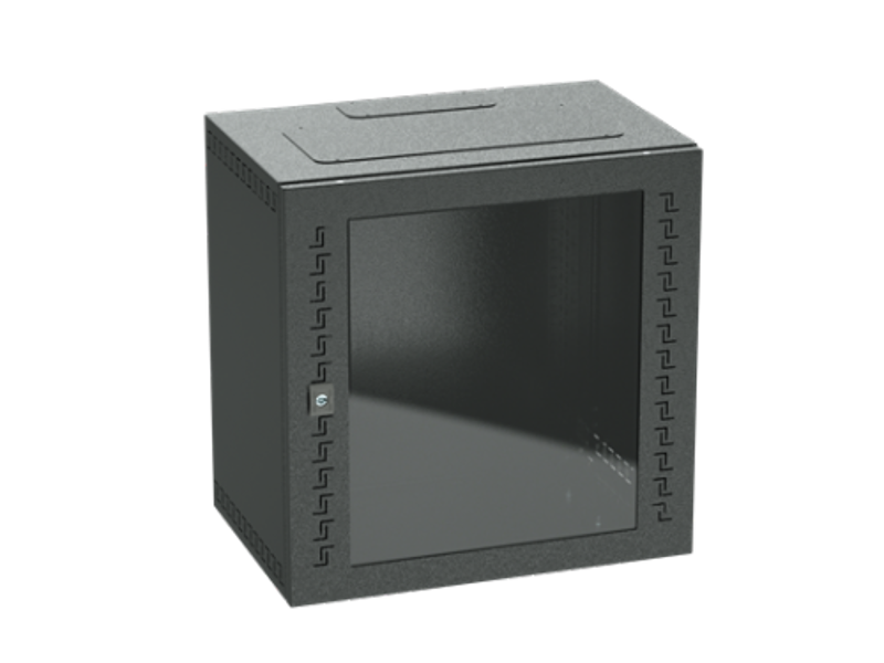 Шкаф телекоммуникационный навесной, 12 U (600х600х400) дверь стекло,RAL9005