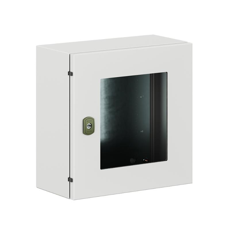 Корпус навесной уличный ST Outdoor с М/П с прозрачной дверью ВxШxГ 400x400x200 мм, IP66