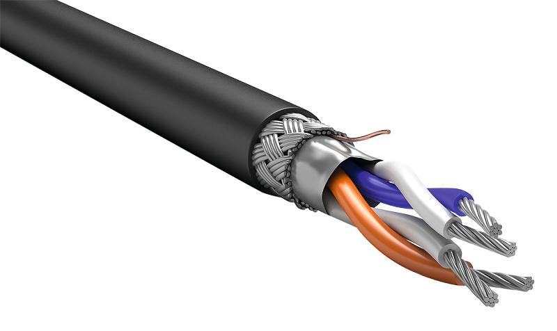 ITK Кабель RS-485 2х2х0,6 нг(А)-HF черный (200м)