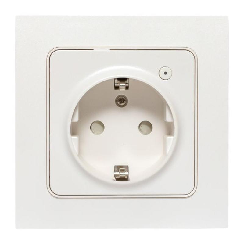 Умная розетка Стокгольм 1-местная 16А белый Zigbee  Сonnect