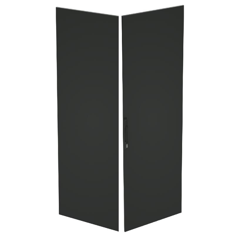 Дверь сплошная двухстворчатая для IT-CQE 2200 x 800 RAL7035
