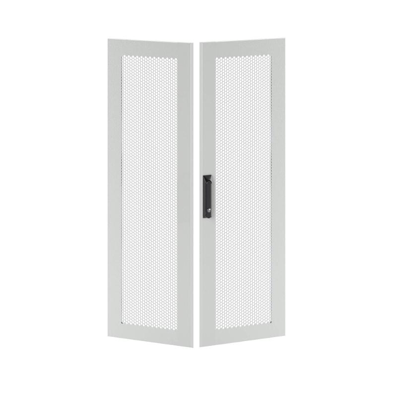Дверь перфорированная двухстворчатая для IT-CQE 1800 x 800 RAL7035