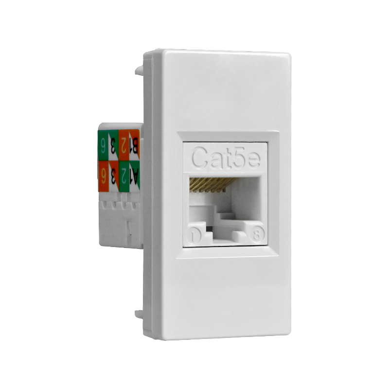 Altira Белый Розетка W45 1XRJ45 Cat.5E формата 45Х22,5 RAL 9003