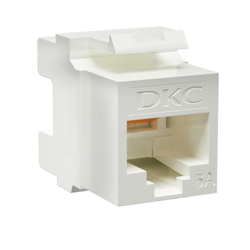 Модуль Keystone RJ45 CAT6А не экранированный, 180 градусов, белый