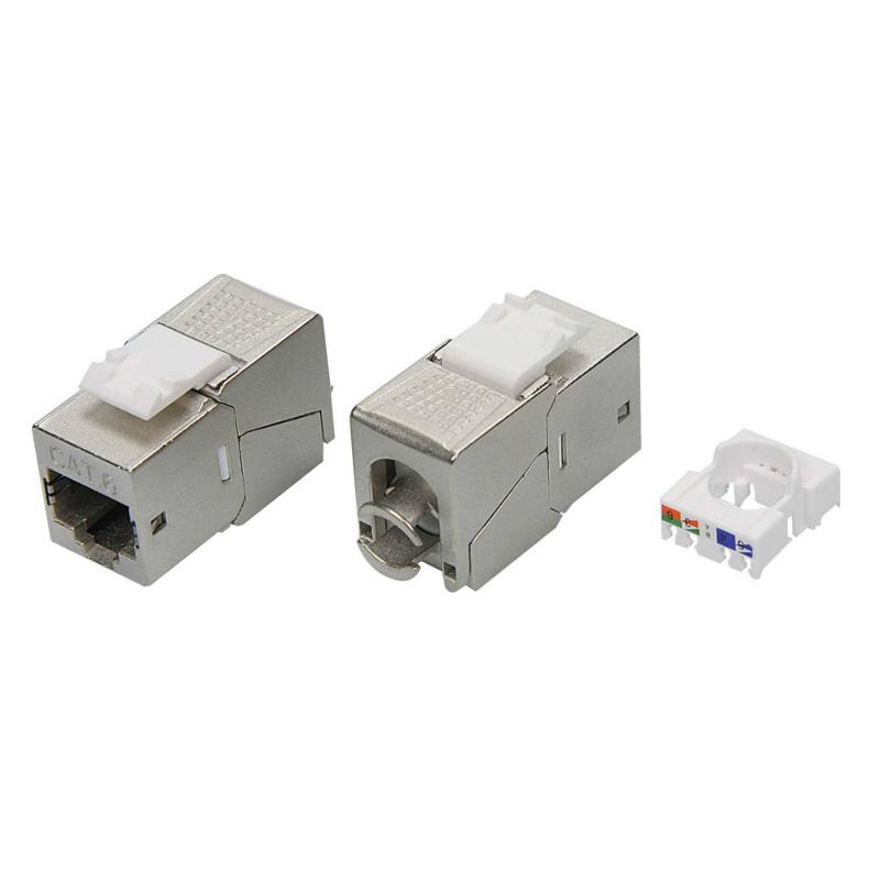 Модуль  Keystone RJ45 CAT6 экранированный(STP), 90 градусов, серебристый(форм-фактор S19)