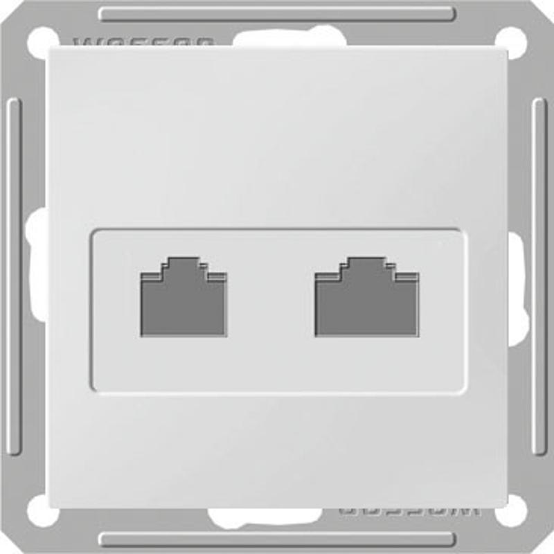 W59 Белый Розетка компьютерная 2-ая RJ45 кат.5e