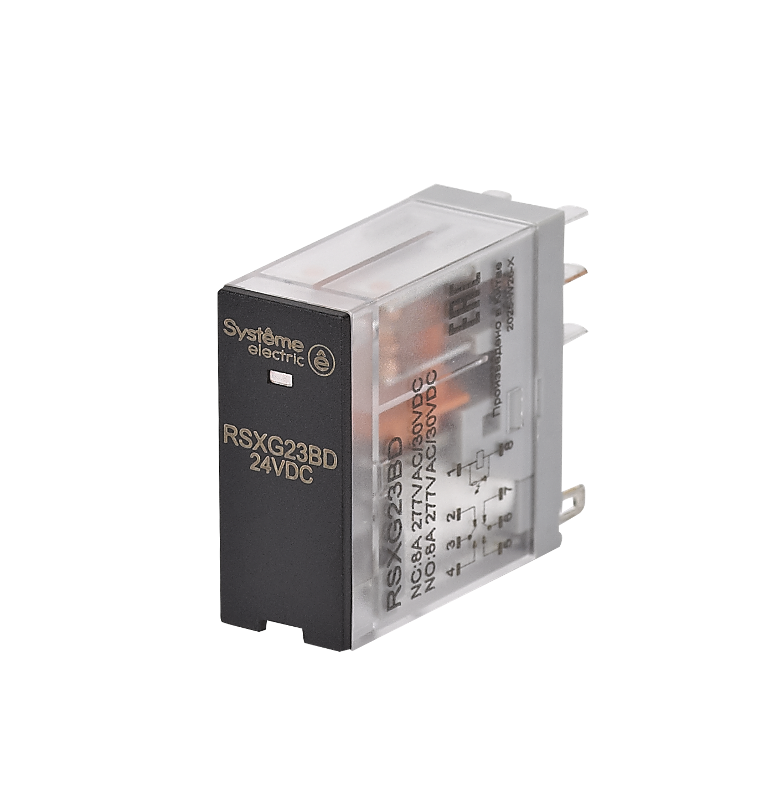 Реле 8A 2CO 24VDC LED