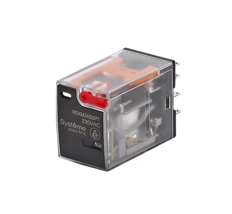 Реле 12A 2CO 230VAC тест кнопка LED
