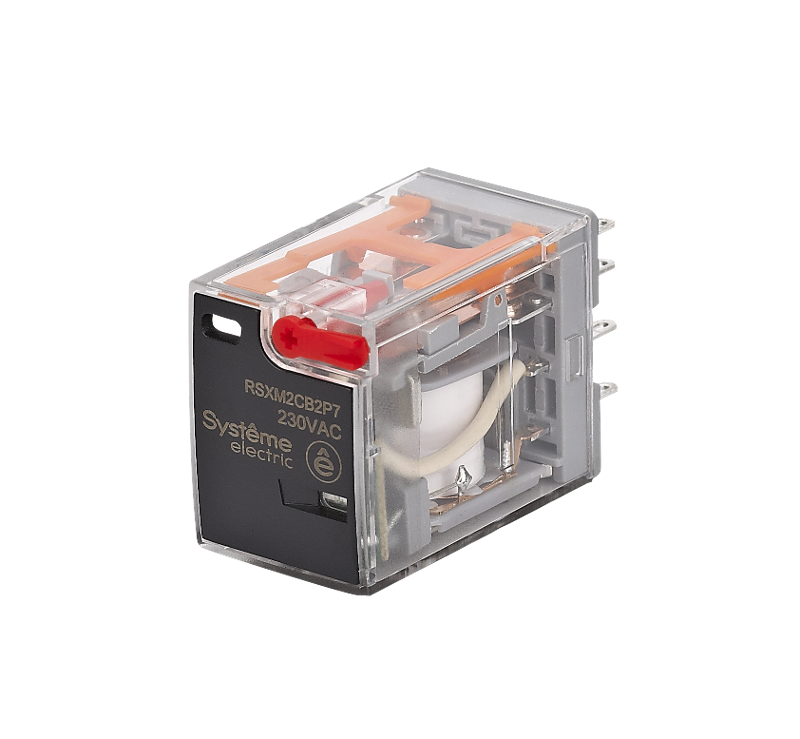 Реле 10A 2CO 230VAC тест кнопка LED