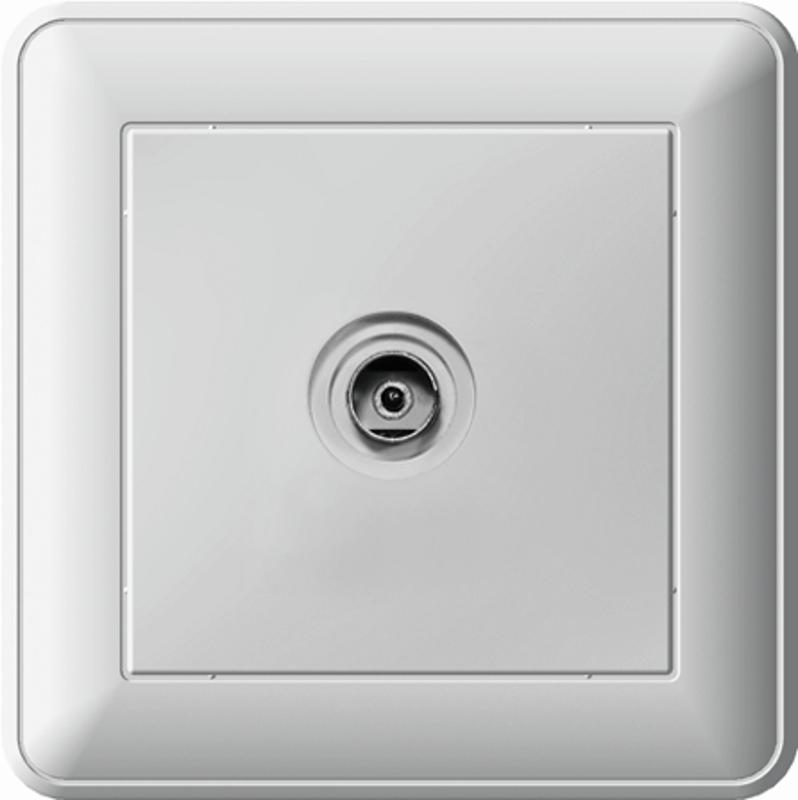 Wessen 59 Белый Розетка TV оконечная (в сборе)