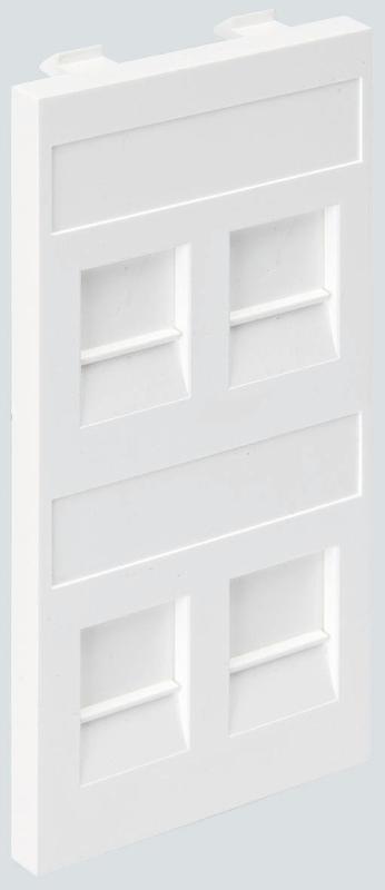 Simon Connect Адаптер на 4хRJ45 коннектора, S-модуль, с защит.шторками, графит