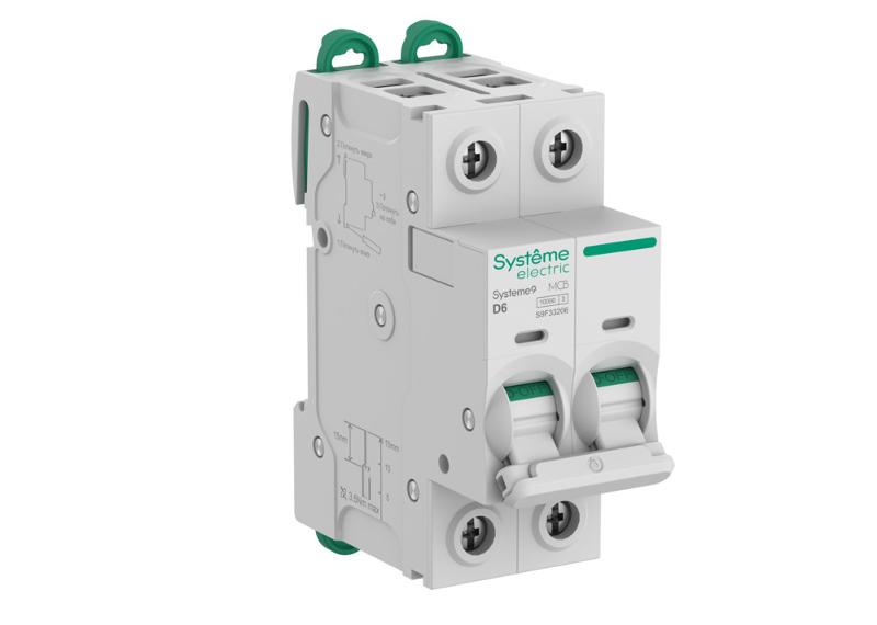 Systeme9 Автоматический выключатель (АВ) D 6A 2P 10kA 400В